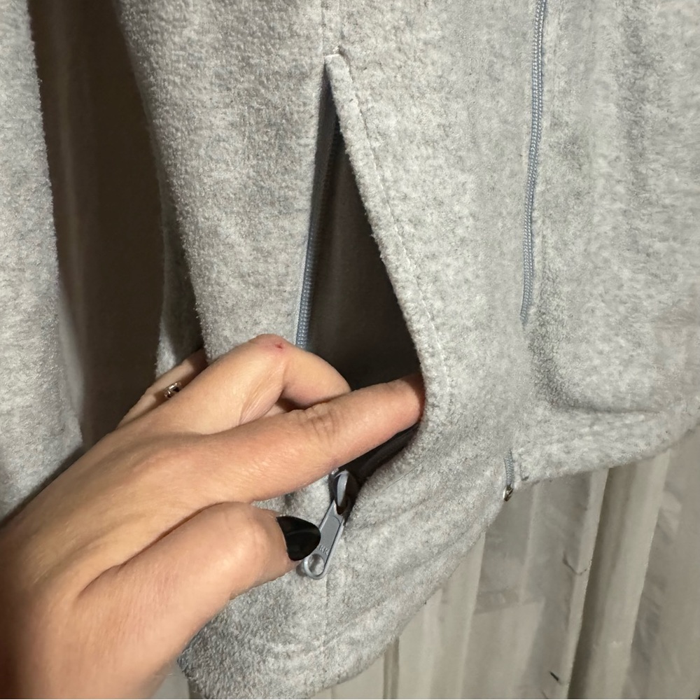 Columbia Fleece Full Zip Light Gray Jacket Size XL - Picture 3 of 10